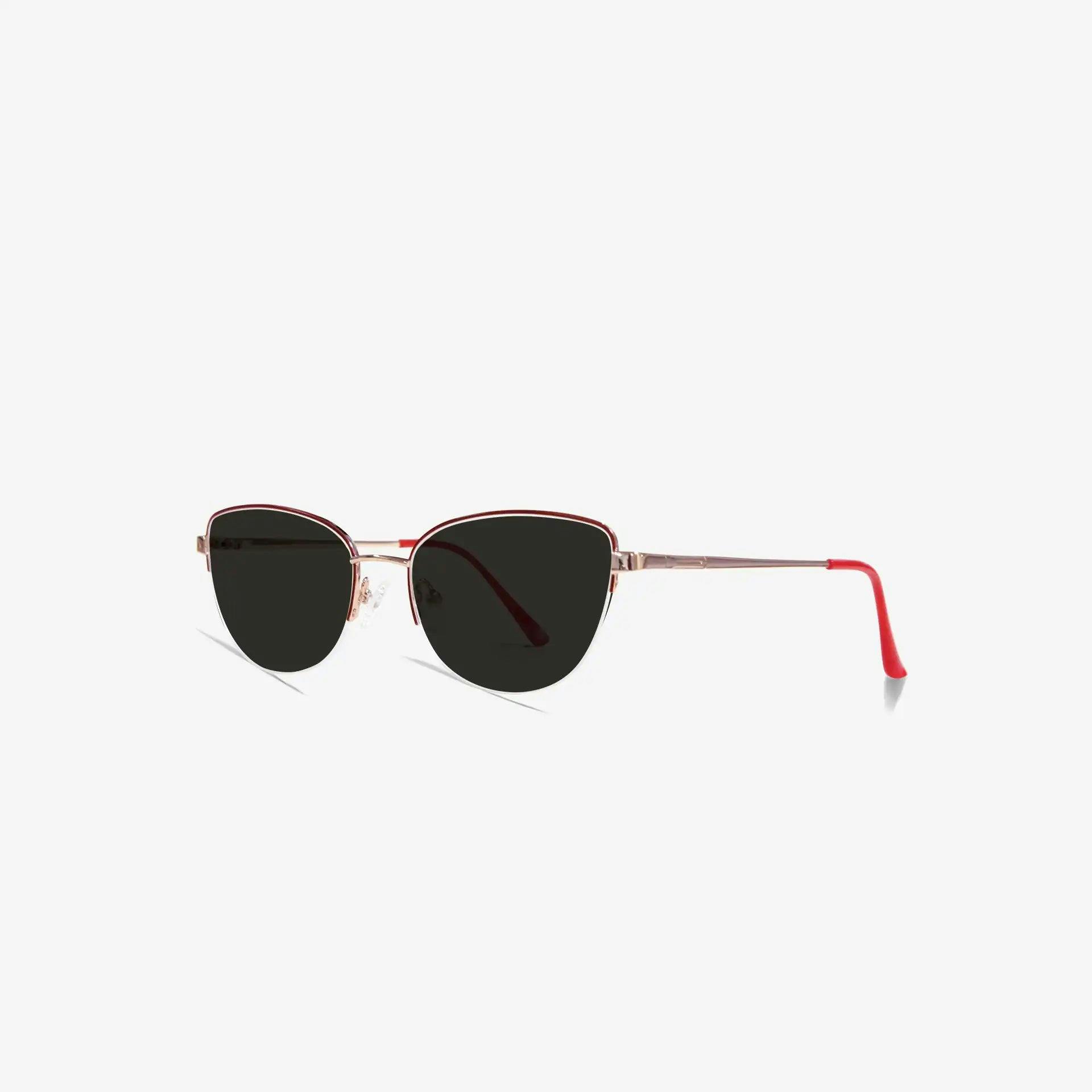 Huxley Eyewear | frame:corrine-red-rose-sun